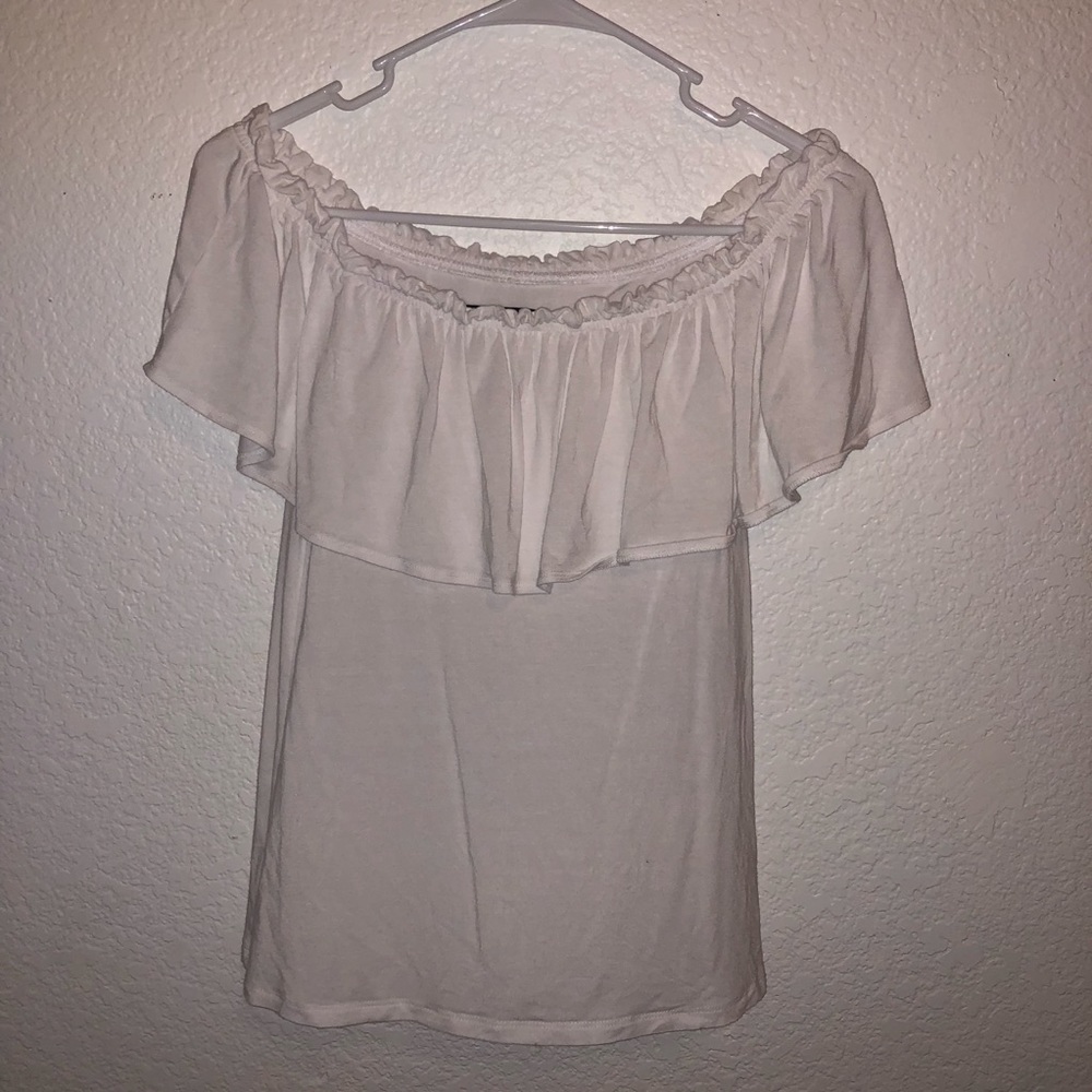 White Off-the-shoulder Top from A&F